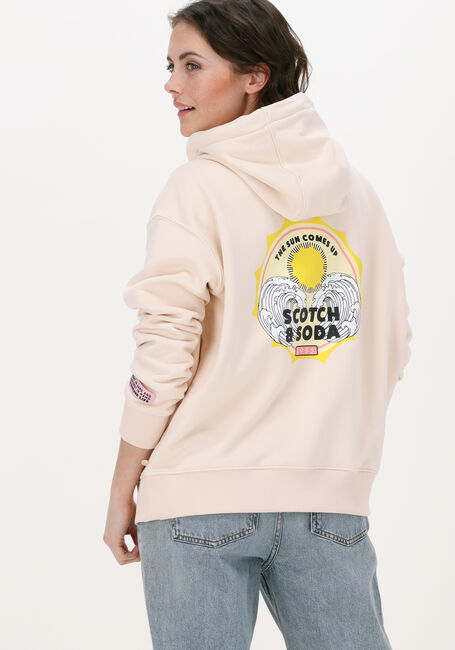 SCOTCH & SODA Chandail LOOSE-FIT HOODIE WITH GRAPHICS Rose clair - large