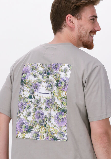 WOODBIRD T-shirt STAIN BACK TEE Gris clair - large