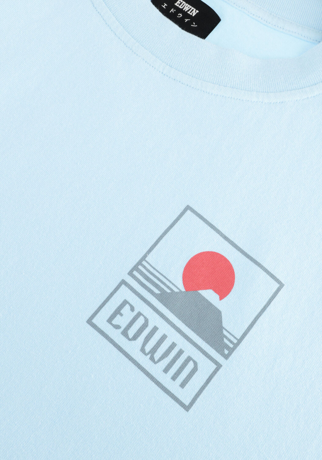 EDWIN T-shirt SUNSET ON MT FUJI TS SINGLE JERSEY Bleu clair - large