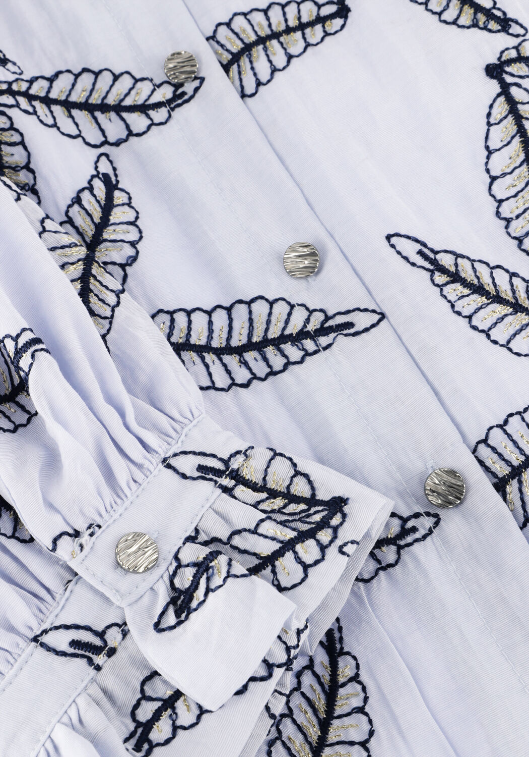 Blauwe NUKUS  JENNA BLOUSE EMBROIDERY - large