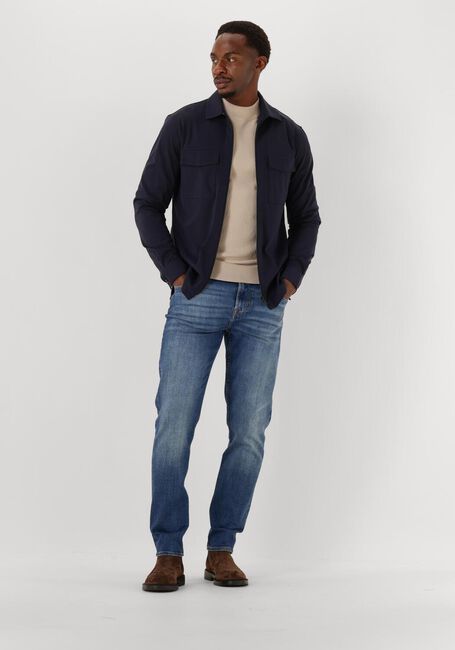 GENTI Surchemise OAKS SHIRT JACKET ZIP Bleu foncé - large