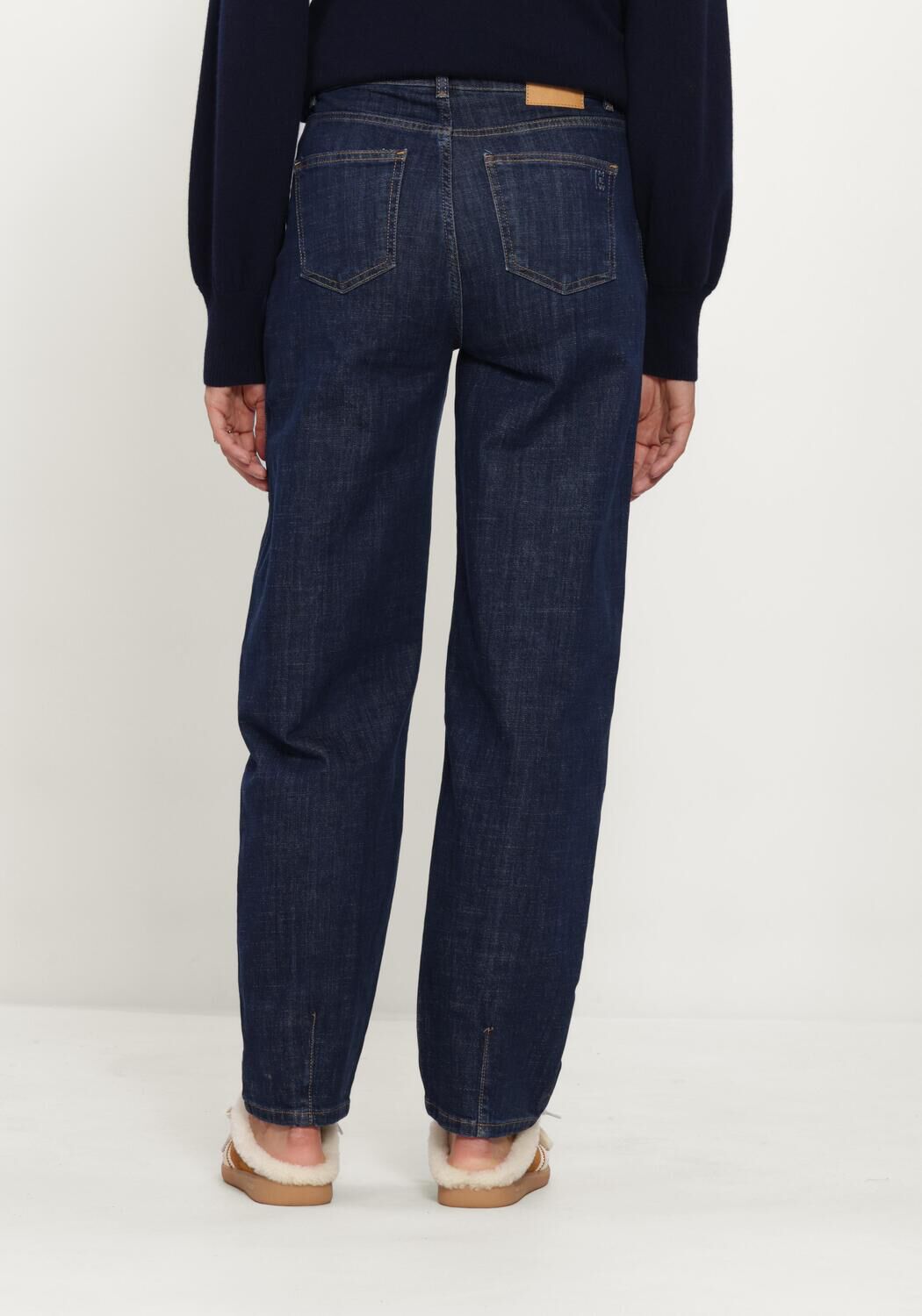Donkerblauwe MY ESSENTIAL WARDROBE Broeken/jumpsuits MWLUCY 187 HIGH BARREL - large