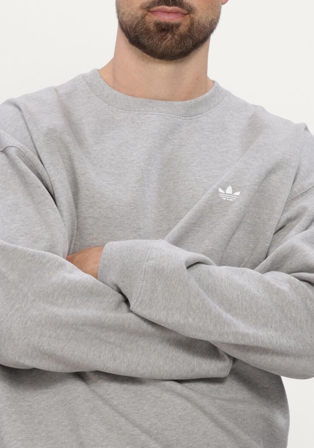 Grijze ADIDAS Sweater ESS LOOSE CREW - large