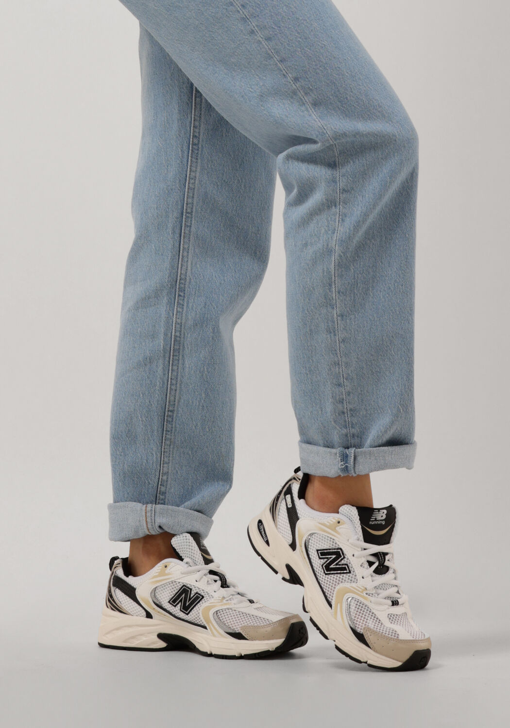 witte new balance lage sneakers mr530 d
