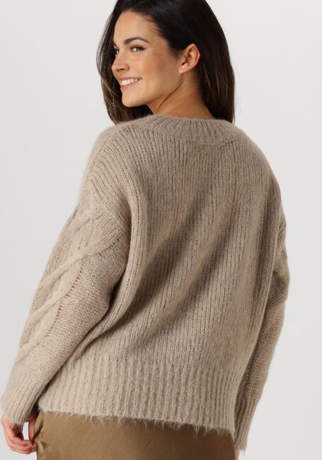 SUMMUM Pull SWEATER BIG CABLE KNIT en beige - large