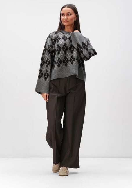 NEO NOIR KICK CHECK KNIT BLOUSE Blouses en gris - large