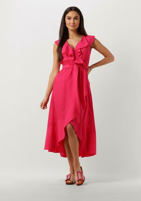 ACCESS Robe midi SLEEVELESS DRESS WITH RUFFLES en rose - large