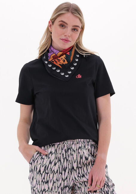 SCOTCH & SODA T-shirt REGULAR-FIT ORGANIC COTTON T-SHIRT WITH DETACHABLE BANDANA en noir - large
