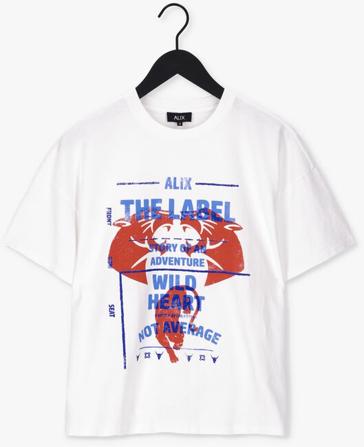 ALIX THE LABEL T-shirt KNITTED PASTEL PANTER T-SHIRT en blanc - large