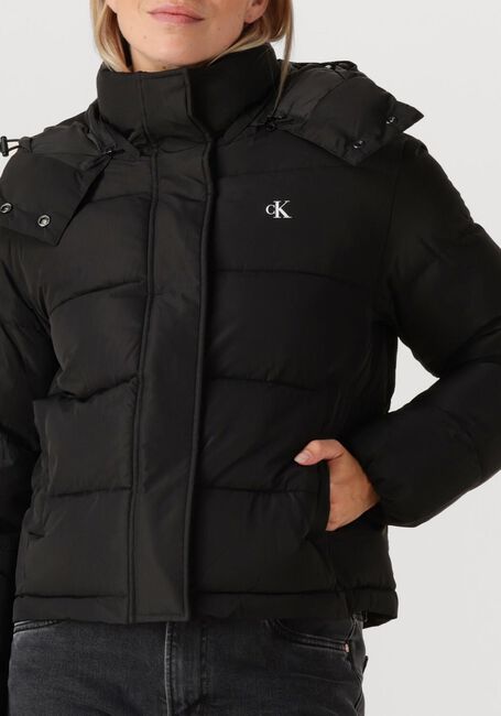 CALVIN KLEIN Veste matelassé MATTE MONOLOGO MW SHORT PUFFER en noir - large