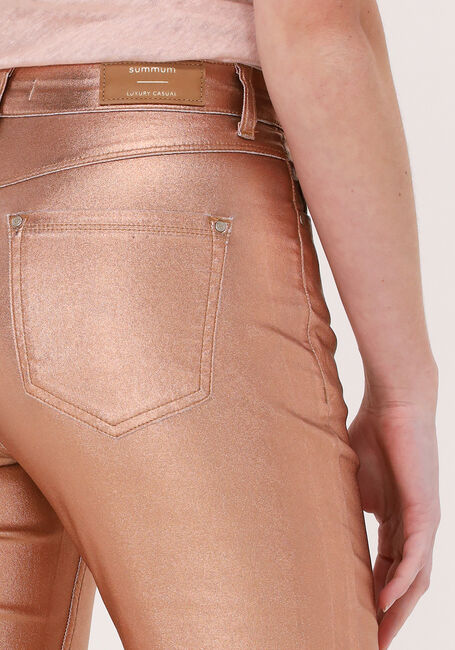 SUMMUM Slim fit jeans SKINNY FOIL COATED TWILL en orange - large