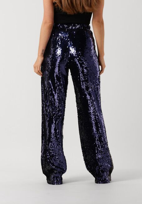 COLOURFUL REBEL Pantalon EMY SEQUINS FLARE PANTS en bleu - large