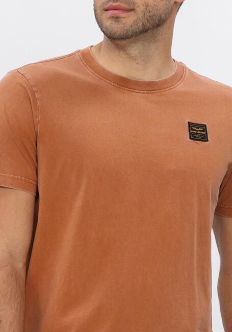 PME LEGEND T-shirt ACID WASH + GARMENT DYE en orange - large