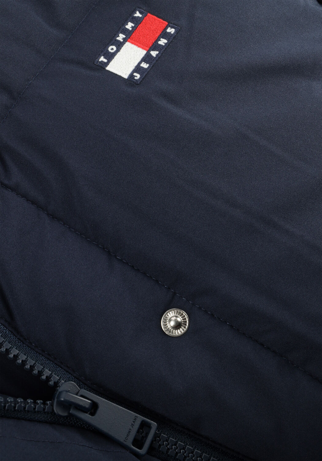 Donkerblauwe TOMMY JEANS Gewatteerde jas TJW ALASKA GRID DWN MXI COAT EXT - large