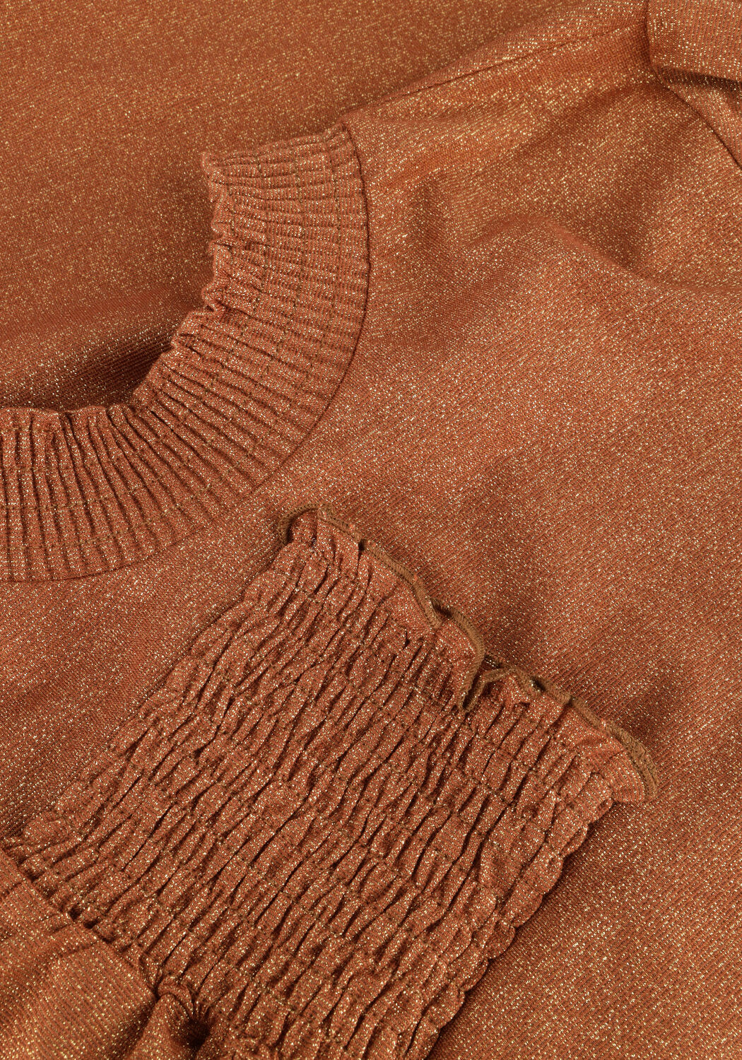 Bruine SUMMUM Top SMOCKED TOP FINE LUREX JERSEY - large