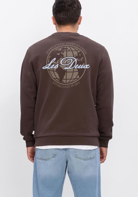 LES DEUX Chandail BEN GLOBE SWEATSHIRT en marron - large