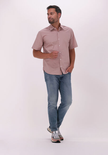 SELECTED MEN Chemise décontracté SLHRELAXBARON SHIRT SS MIX W FAAWN en rose - large