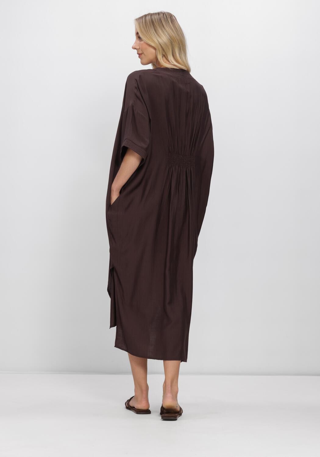 CO'COUTURE Robe maxi HERACC TUNIC V-DRESS en marron - large