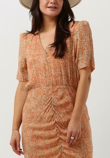SECOND FEMALE Mini robe MORA MINI DRESS en orange - large