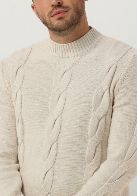 Gebroken wit PUREWHITE Trui MOCKNECK KNIT WITH CABLE DETAILS - large