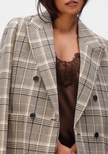 HAUTE L'AMITI&Eacute; Blazer BLANKET CHECK BLAZER en marron - large