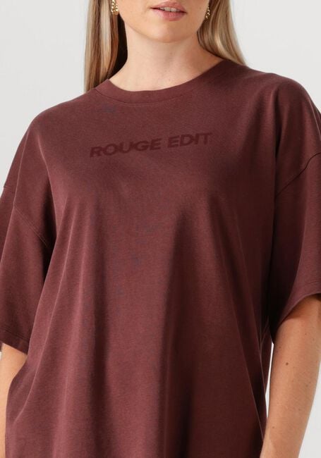 ROUGE EDIT T-shirt ROUSOPHIAS SS O-NECK TEE en marron - large