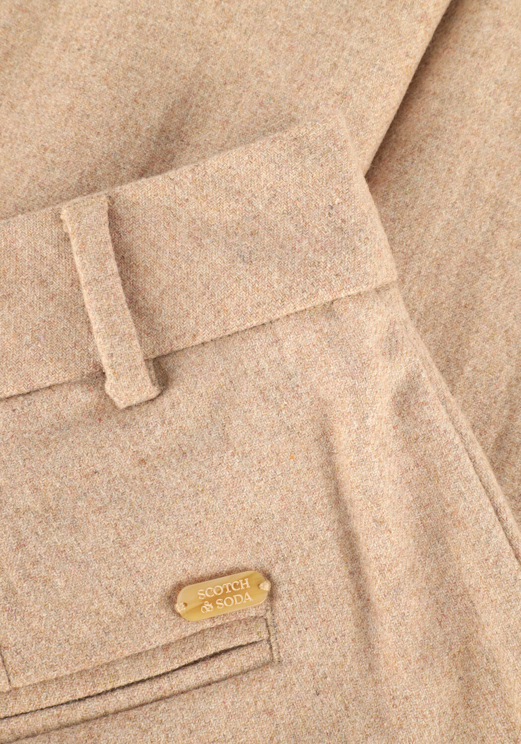 SCOTCH & SODA Pantalon EDIE - HIGH RISE WIDE-LEG TROUSERS IN STRUCTURED QUALITY en beige - large