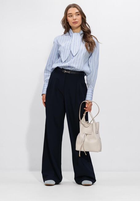 Donkerblauwe CO'COUTURE Pantalon VOLA PLEATED LONG PANT - large