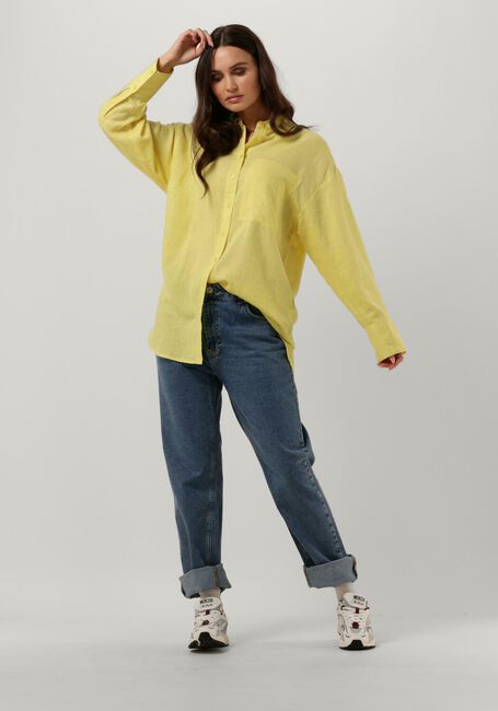 ALIX THE LABEL LADIES WOVEN LINEN LYOCELL BLOUSE Blouses en jaune - large