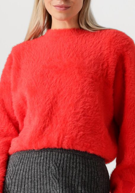 ALIX THE LABEL Pull LADIES KNITTED MOHAIR LOOK en rouge - large