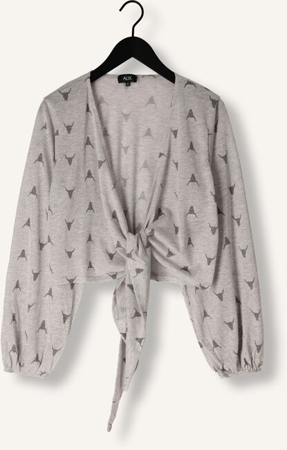 Zilveren ALIX THE LABEL Top LADIES KNITTED SHEER BULL WRAP TOP Zilveren ALIX THE LABEL Top LADIES KNITTED SHEER BULL WRAP TOP - large