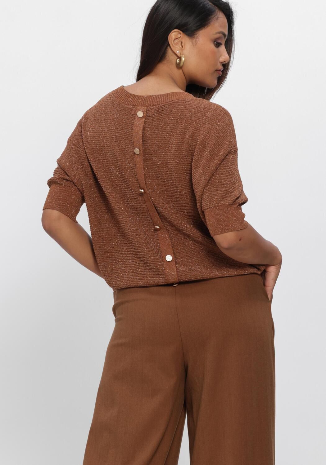 NUKUS Haut KINTY TOP LUREX en marron - large