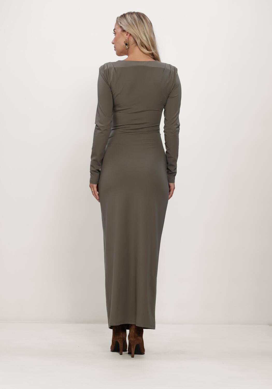 Khaki FREEBIRD Maxi jurk DONNE - large