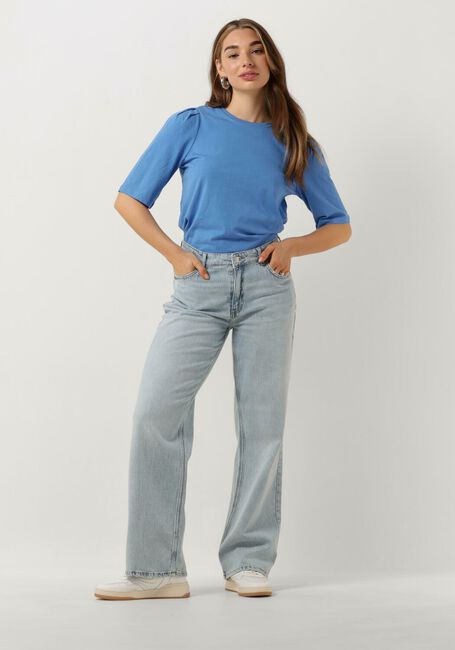 MSCH COPENHAGEN T-shirt MSCHBETTIA ORGANIC PUFF TEE en bleu - large