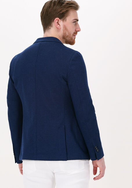 Blauwe PROFUOMO Colbert JACKET KNIT STRUCTURE MID BLUE - large