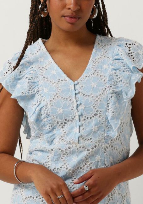 Lichtblauwe Y.A.S. Mini jurk YASBEAUTY SL DRESS - large