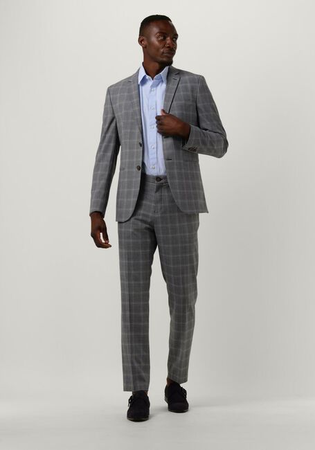 SELECTED HOMME Pantalon SLHSLIM-LIAM GREY/BLUE CHECK TRS FLEX B en gris - large