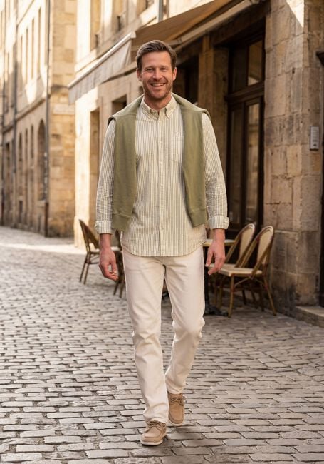 BARBOUR Chemise d&eacute;contract&eacute; CRESSWELL SEERSUCKER en vert - large
