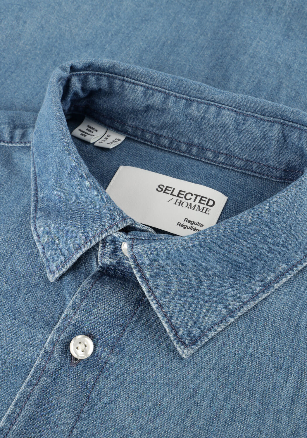 SELECTED MEN Chemise d&eacute;contract&eacute; SLHREGCARLO DENIM LS SHIRT NOOS en bleu - large