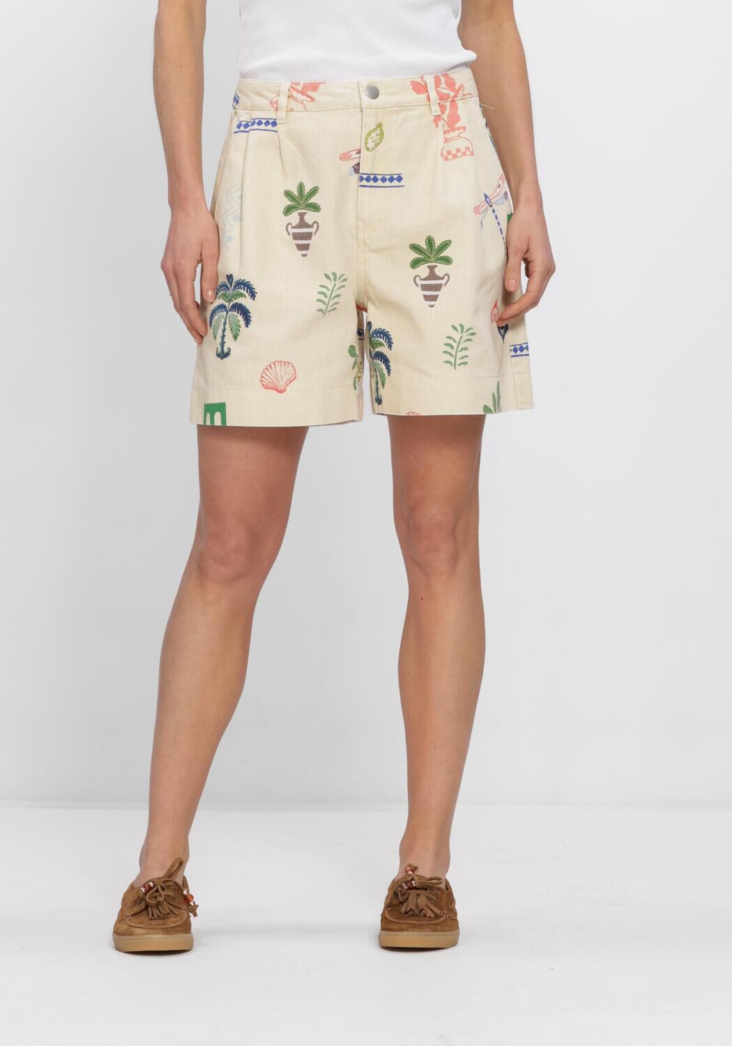 OBJECT Pantalon courts OBJALLY HW LO SHORTS en multicolore - large