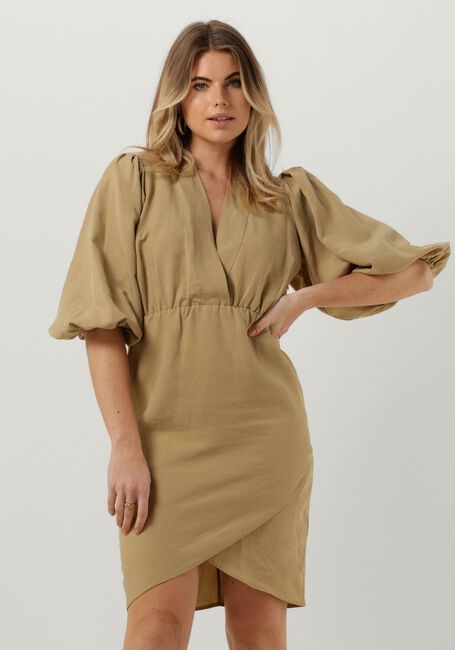 NOTES DU NORD Mini robe GLEENA SHORT DRESS Kaki - large