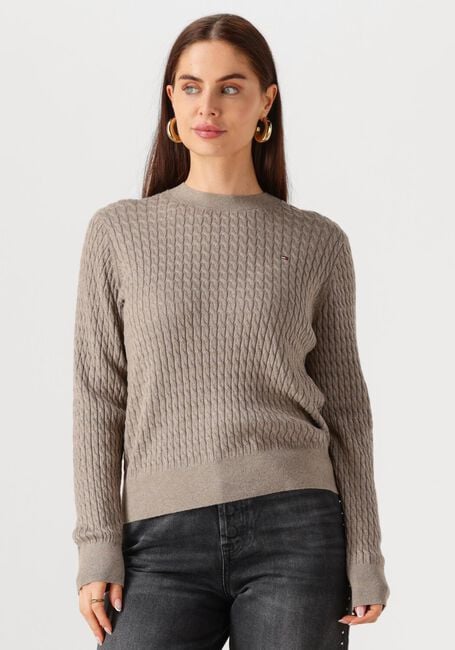 Beige TOMMY HILFIGER Trui CO CABLE FINE GG C-NK LS SWT - large