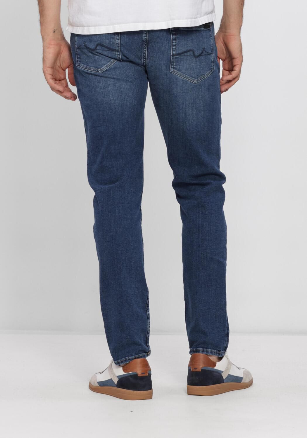 7 FOR ALL MANKIND Jeans tapered SLIMMY TAPERED SIGNAL Bleu fonc&eacute; - large