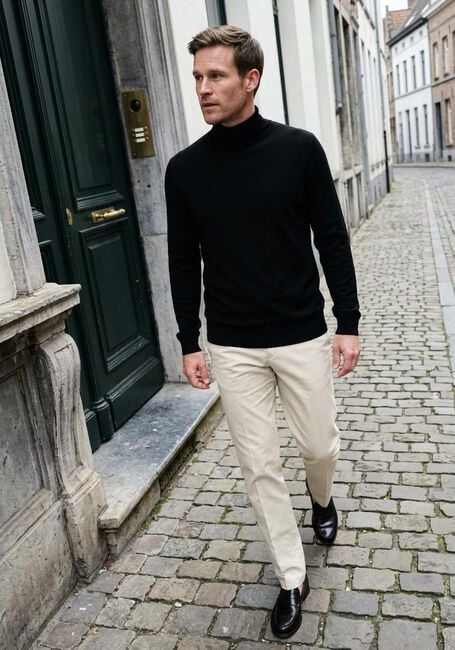 STEFANO LAURAN Pull COL en noir - large