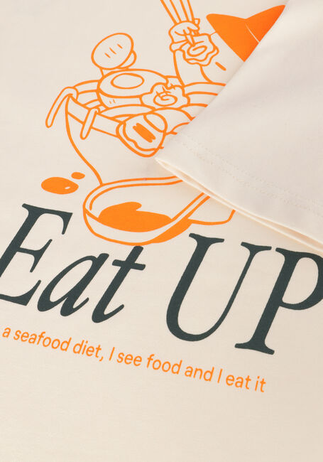 Gebroken wit WOODBIRD T-shirt WBBAINE EAT TEE Gebroken wit WOODBIRD T-shirt WBBAINE EAT TEE - large