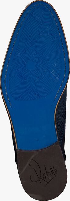 REHAB Bottines à lacets SALVADOR ZIG ZAG en bleu - large