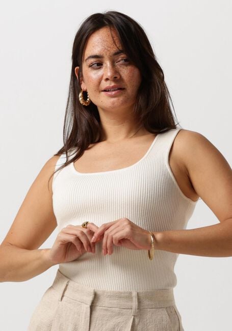 SELECTED WOMEN Haut SLFJENNY SL KNIT TOP en beige - large