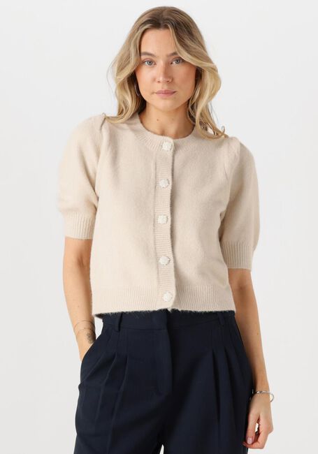 Beige NEO NOIR Vest TRUDY DECO KNIT CARDIGAN - large
