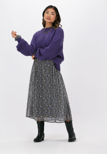 Paarse COLOURFUL REBEL Trui OLIVIA CREW NECK SWEATER - large