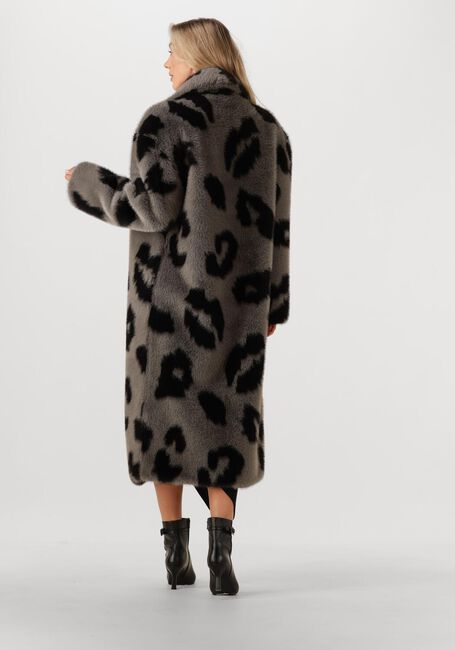 SILVIAN HEACH Manteau en fausse fourrure LONG FURR COAT LEMOS en gris - large